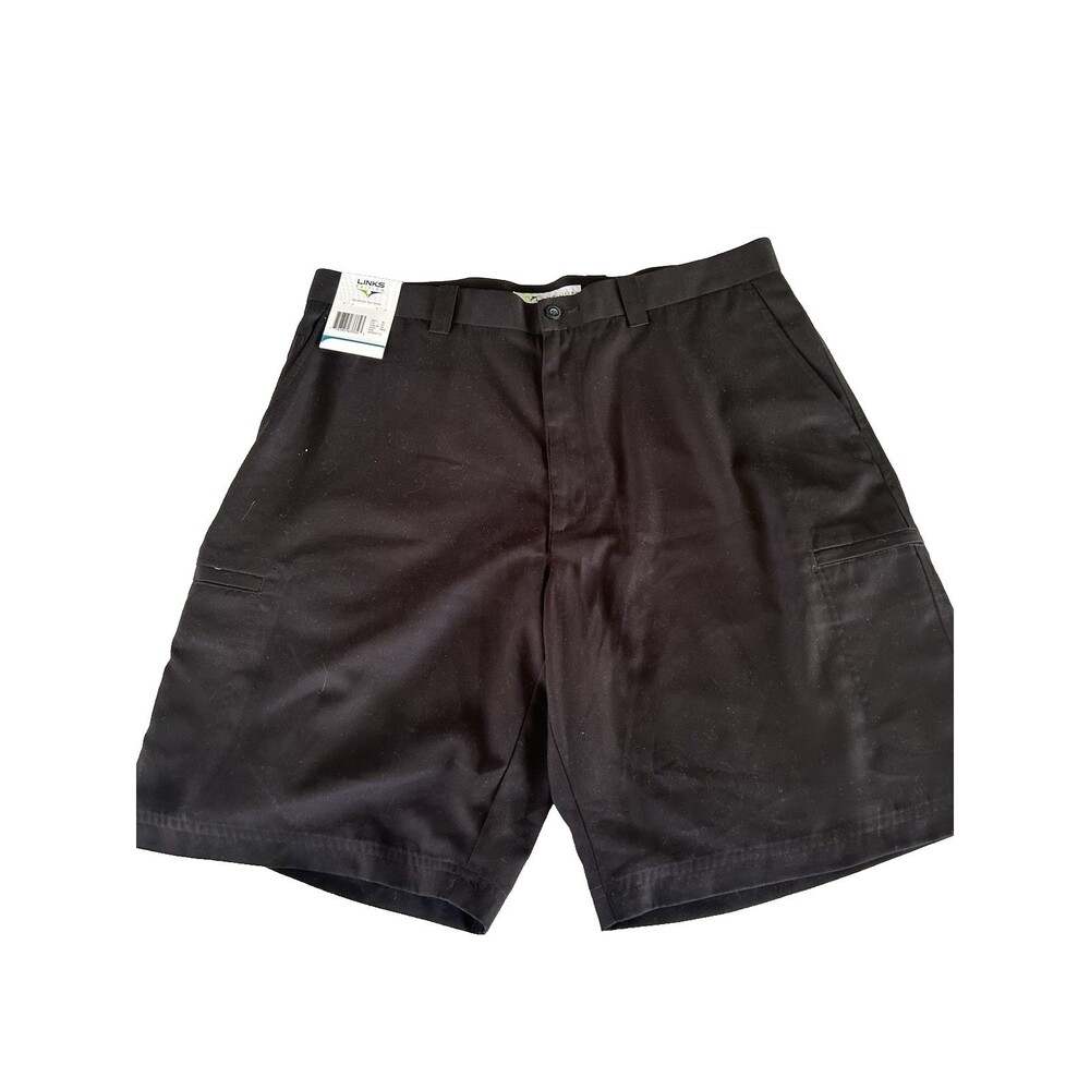 Links Edition Shorts Men's Size 36 Black Performance Golf 10" Side Pockets